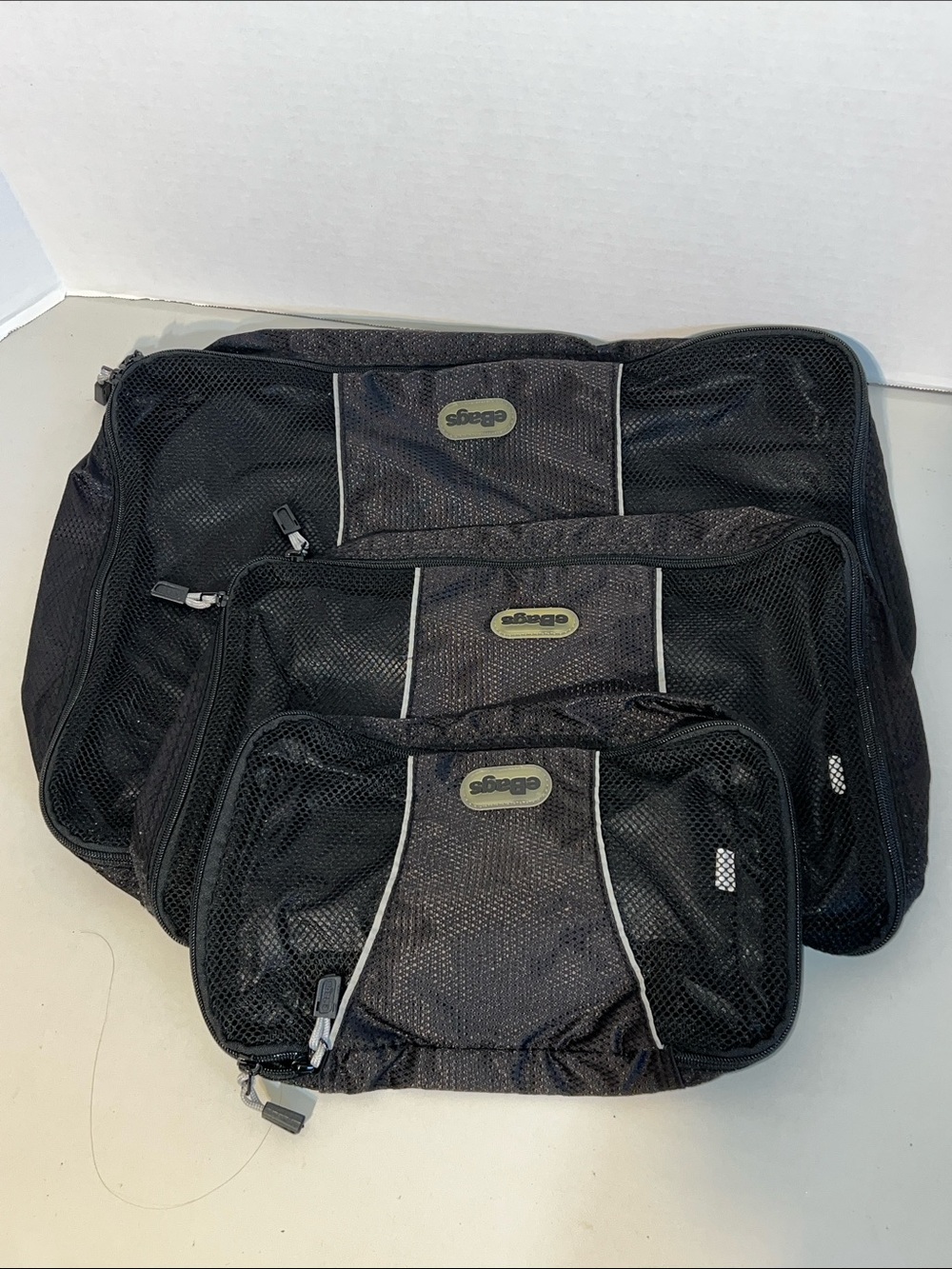 eBags Black 3-Piece Travel Packing Cube Set